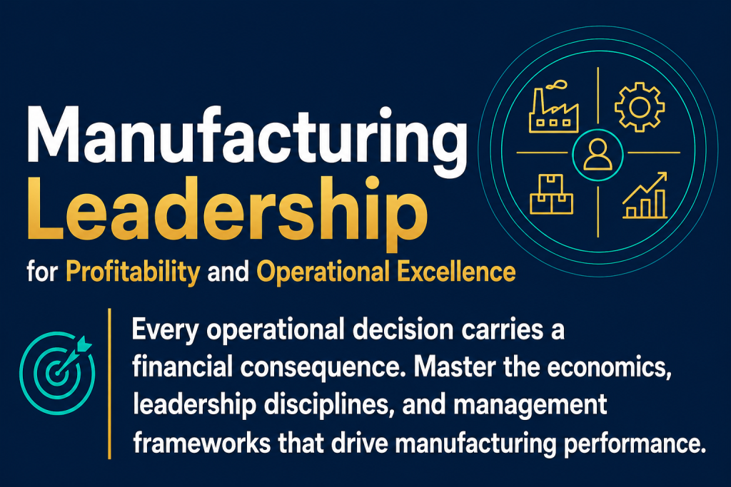 manufacturing leadership for profitability and operational excellence
