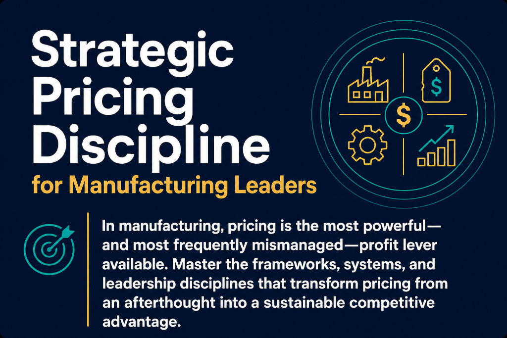 strategic pricing discipline for manufacturing leaders